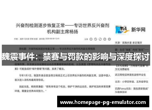 魏震事件：禁赛与罚款的影响与深度探讨