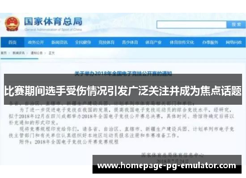 比赛期间选手受伤情况引发广泛关注并成为焦点话题